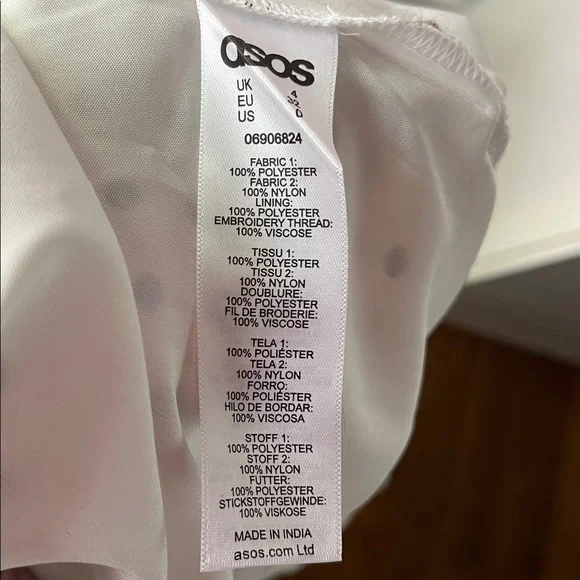 ASOS White Long Sleeve Polka Dot Dress - Picture 9 of 9